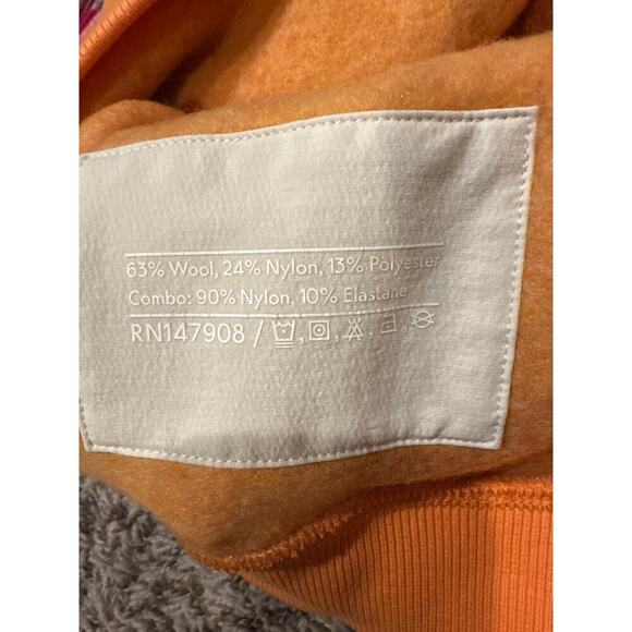 Women’s Outdoor Voices MegaFleece Crewneck Papaya Wool Sweatshirt Size Small - Picture 5 of 7
